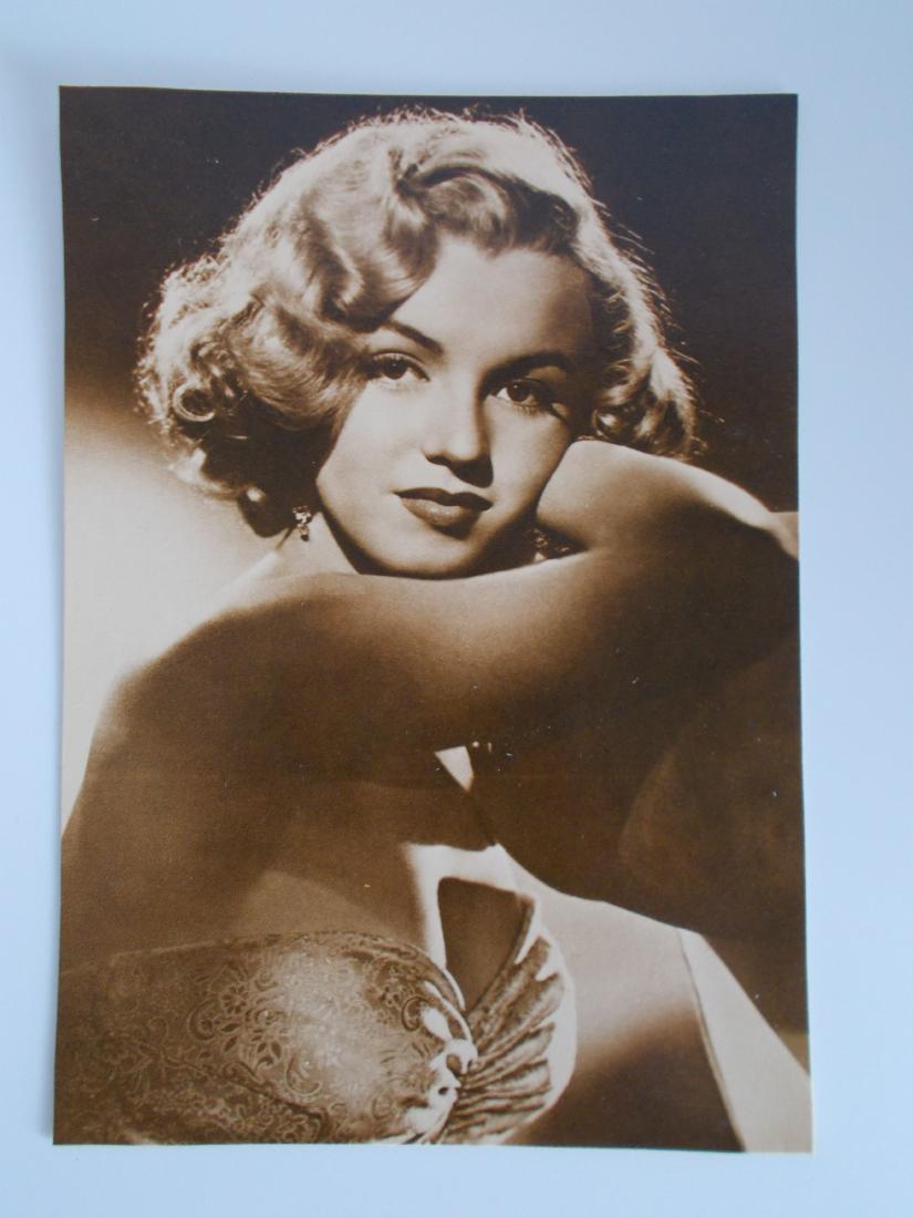 Marilyn Monroe Sepia Fotocard - Ludlow Sales FC-29-50.: Made in the 70s and 80s by Ludlow sales. These are very collectible. 6.25” tall.