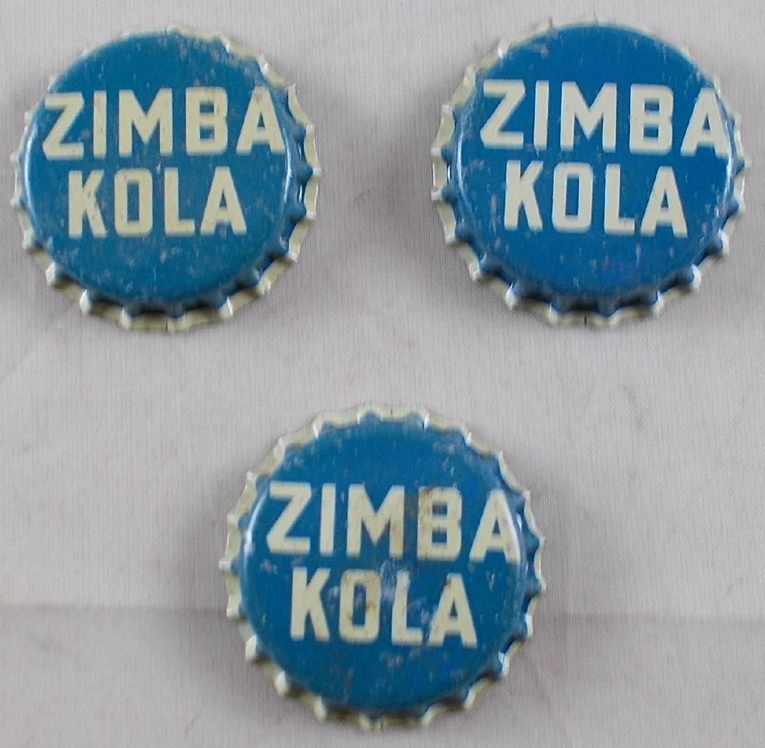 3 Scarce Very Old Zimba Kola Cork Lined Soda Bottle (1 of 2)