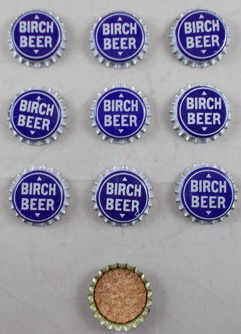 Group of 10 Very Old Birch Beer Soda Cap with Arrows,: Old unused factory stock in excellent condition.