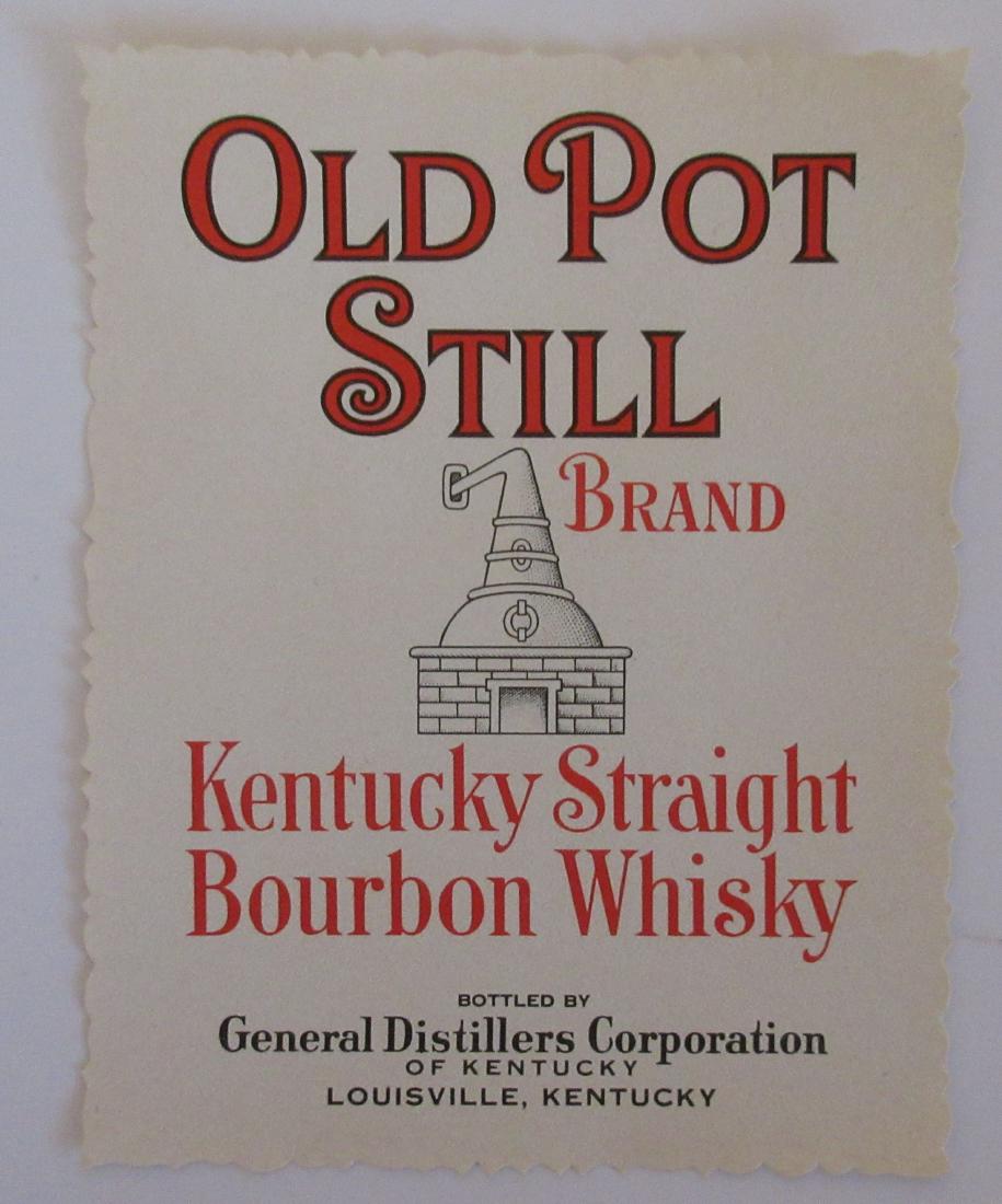 Old Pot Still Kentucky Straight Bourbon Whiskey Label. (1 of 1)