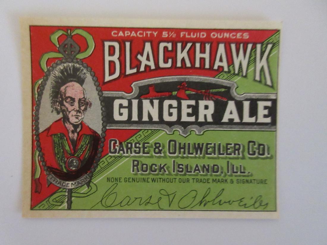 3 1/4" wide vintage unused circa 1940s Blackhawk Ginger: Found at the Carse & Ohlweiler Co. warehouse in Rock Island, IL
