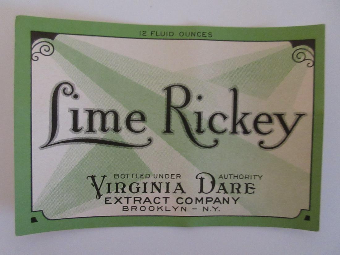 4 1/8" wide 1930s deco design Virginia Dare Lime Rickey (1 of 1)