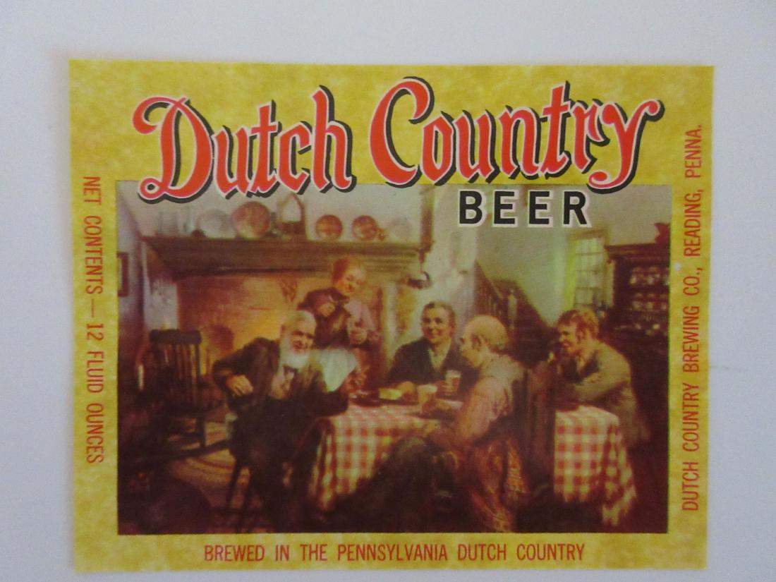 Dutch Country Beer Bottle Label. c.1960's (1 of 1)