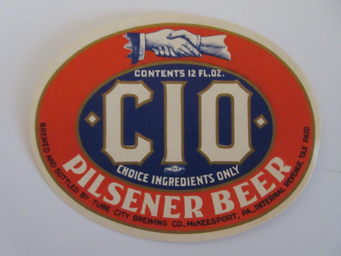 IRTP CIO Pilsener Beer Label. c.1940's (1 of 1)