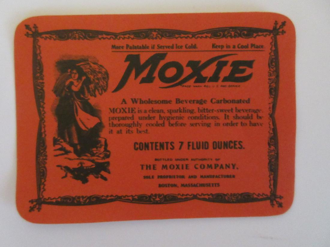 3 1/2" wide vintage unused c.1930s Moxie bottle label (1 of 1)