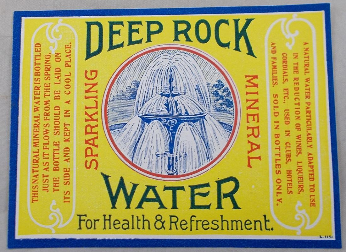 Rare & Old Deep Rock Mineral Water Label. c. 1865-1875 (1 of 1)
