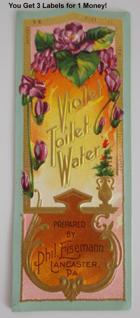 3 Phil Eisemann Violet Toilet Water Bottle Label – (1 of 1)