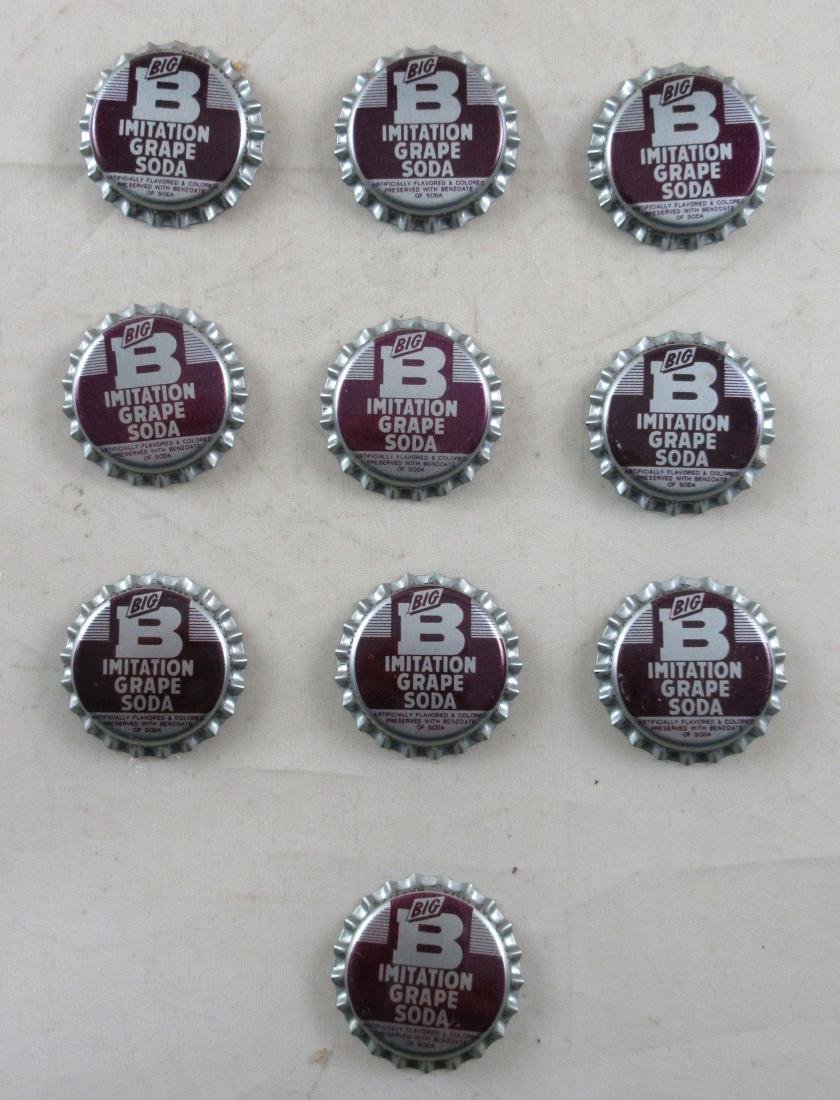 Lot of 10 Big B Imitation Grape Soda Plastic Lined: Marked "Bottled by the Thomasville Coca Cola Bottling Co." around the rim. Old soda plant stock.