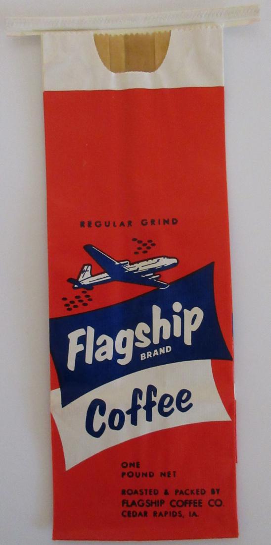 Scarce Unused Flagship Coffee Bag c1940s (1 of 2)