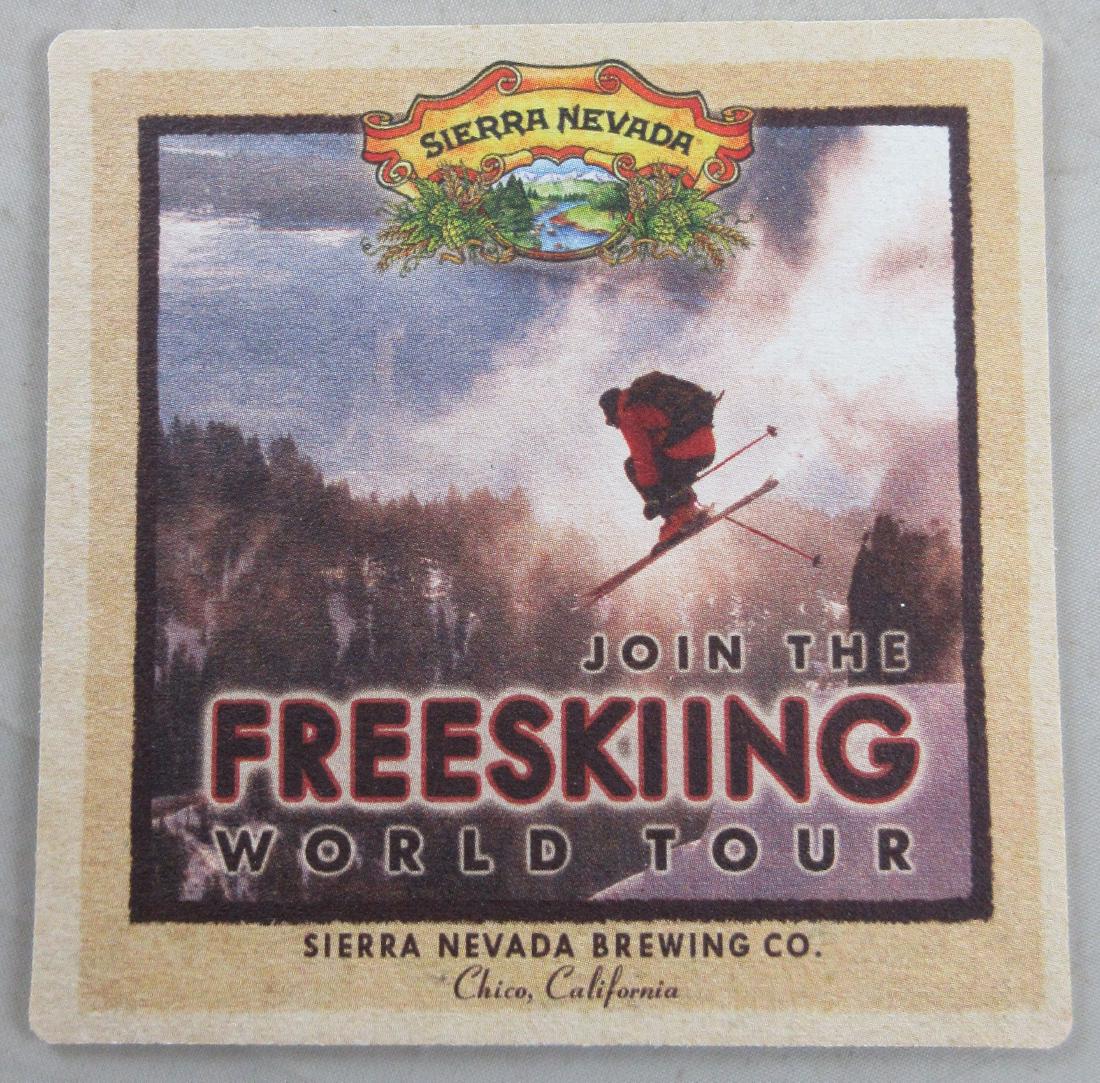 Sierra Nevada Beer Coaster Advertising the Freeskiing: Excellent unused condition.