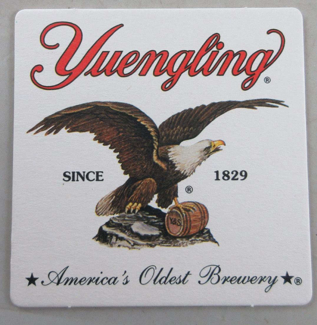 Yuengling Beer Coaster with Eagle. Double Sided. 25-40: Excellent unused condition.