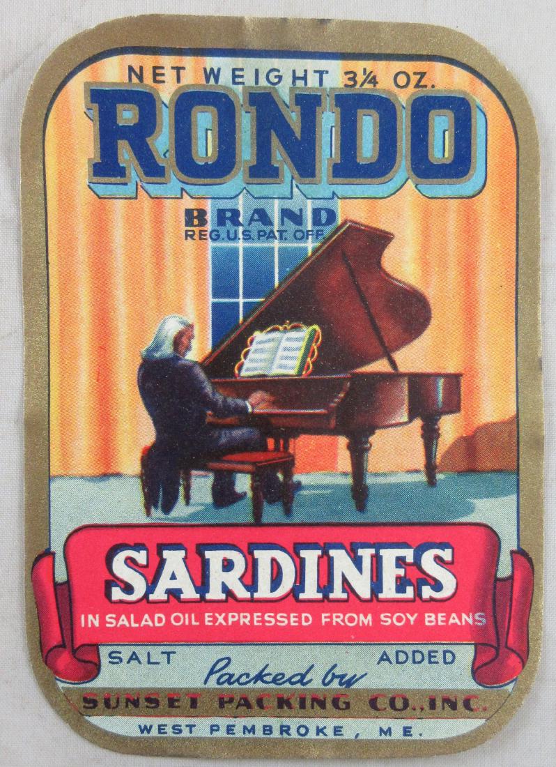 RONDO Sardines Label featuring man playing piano. (1 of 1)