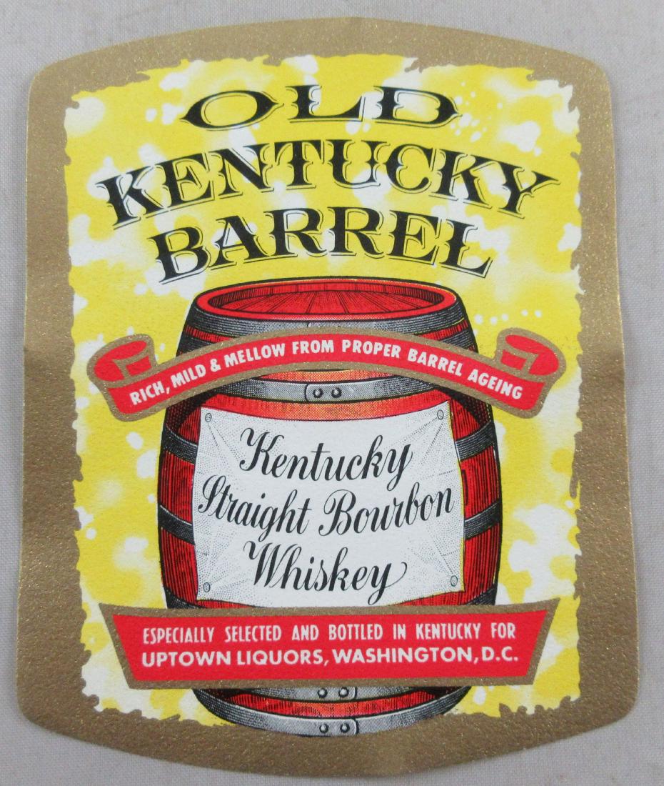 Old Kentucky Barrel Kentucky Bourbon Whiskey Label (1 of 1)