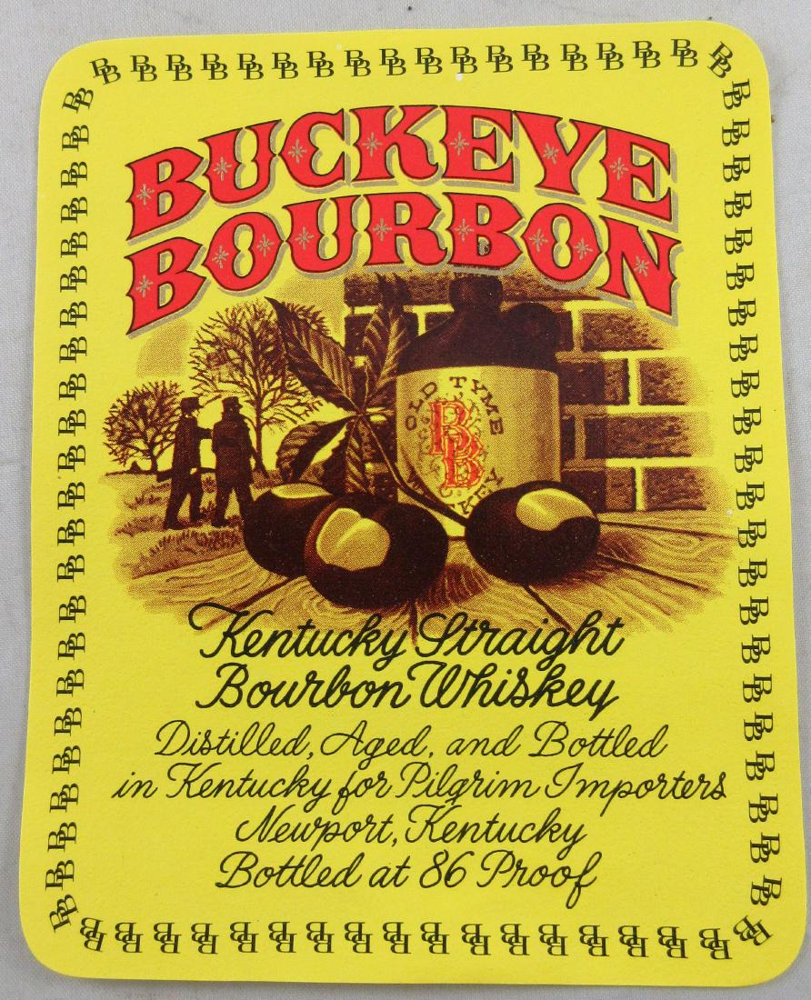 Large Buckeye Bourbon Kentucky Whiskey Label 4-1/2” (1 of 1)