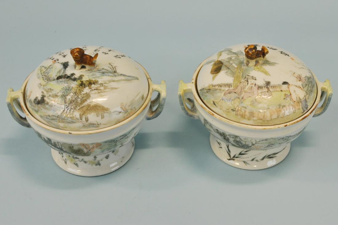 Pair of Antique Chinese Food Warmers