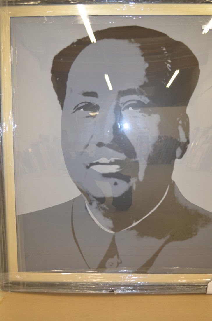 Andy Warhol. Mao Pink: Color screenprint on museum board. 2011. Mint. Published by Sunday B. Morning. With authentication from the publisher.. 35 1/2 x 29 1/2".