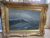 English school, seascape, oil on canvas, gilt frame.