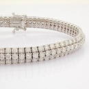 IDL Certificated 18K White Gold Diamond Bracelet (Total 8.8 ct Stone)