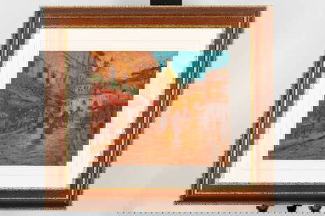 John Mackie Original Framed Painting On Canvas: Title: John Mackie Original Framed Painting On Canvas Description:  5481 - A wonderful original painting on canvas by the talented British artist John Mackie. This very atmospheric str
