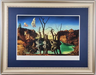 Salvador Dali "Swans Reflecting Elephants, 1937" Rare Limited Edition: Title: Salvador Dali "Swans Reflecting Elephants, 1937" Rare Limited Edition Description:  2418 - Rare Salvador Dali limited edition (supplied with a certificate of authenticity with match