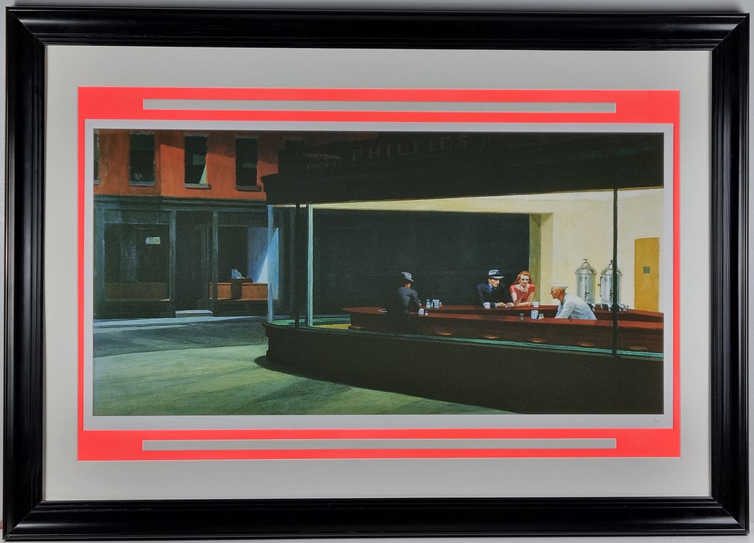 Edward Hopper Limited Edition "Nighthawks" One of Only 75 Published: Title: Edward Hopper Limited Edition "Nighthawks" One of Only 75 Published Description: 4188 - "Nighthawks" limited edition by the renowned American artist Edward Hopper. This is one