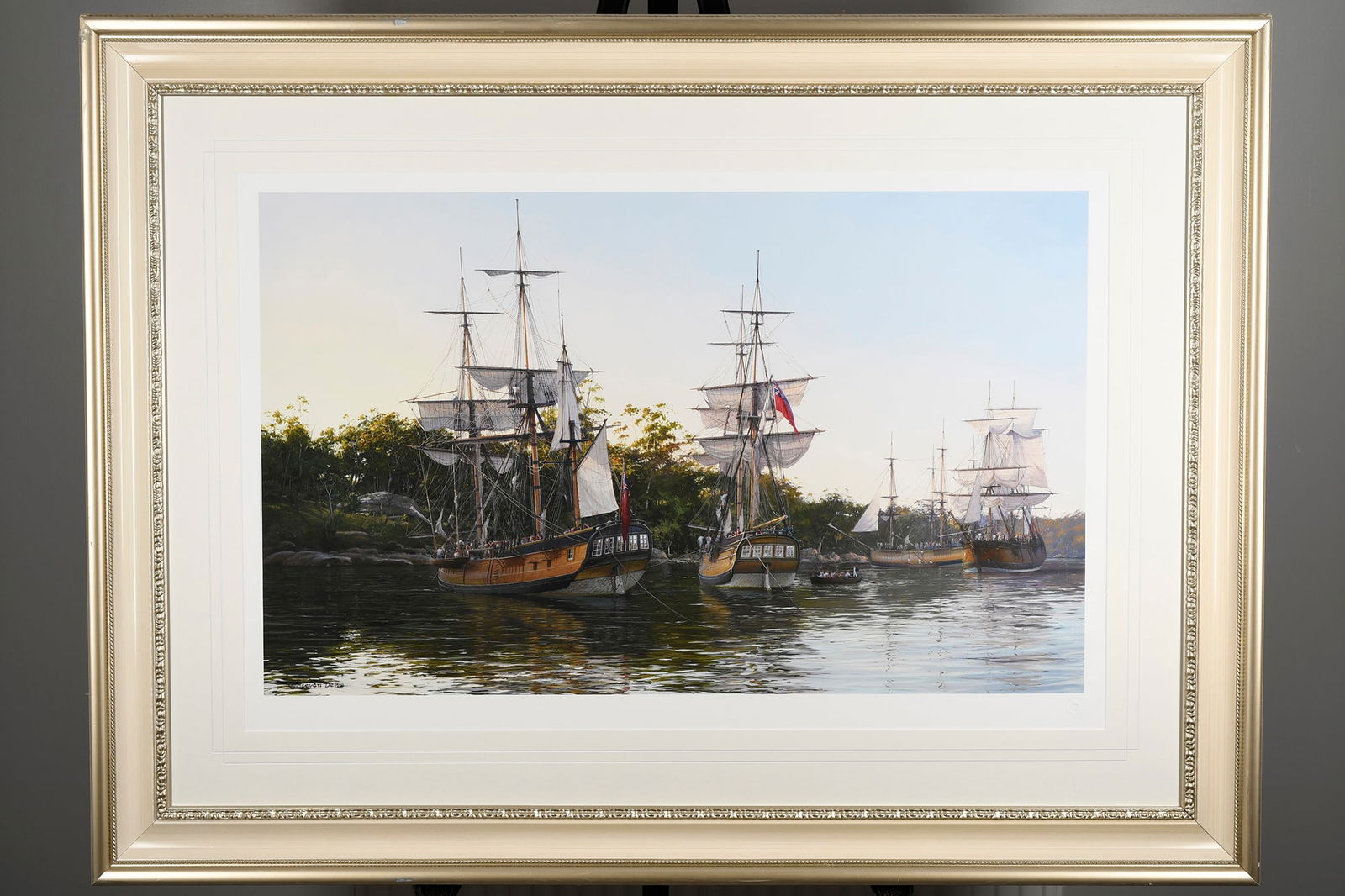 Steven Dews Limited Edition: Title: Steven Dews Limited Edition Description: 1847 - This superb limited edition by Steven Dews Titled "First Fleet". Steven Dews who many regard as the finest living marine artist