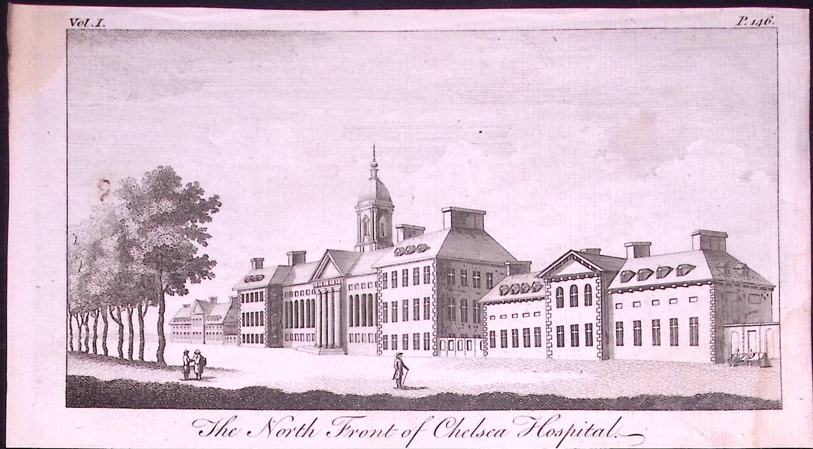 Chelsea Hospital London Rare 1776 Georgian Copper Antique Engraving-43: Title: Chelsea Hospital London Rare 1776 Georgian Copper Antique Engraving-43 Description: This Nearly 250-Year-Old Antique Piece Was Removed from an Edition of. A New Display
