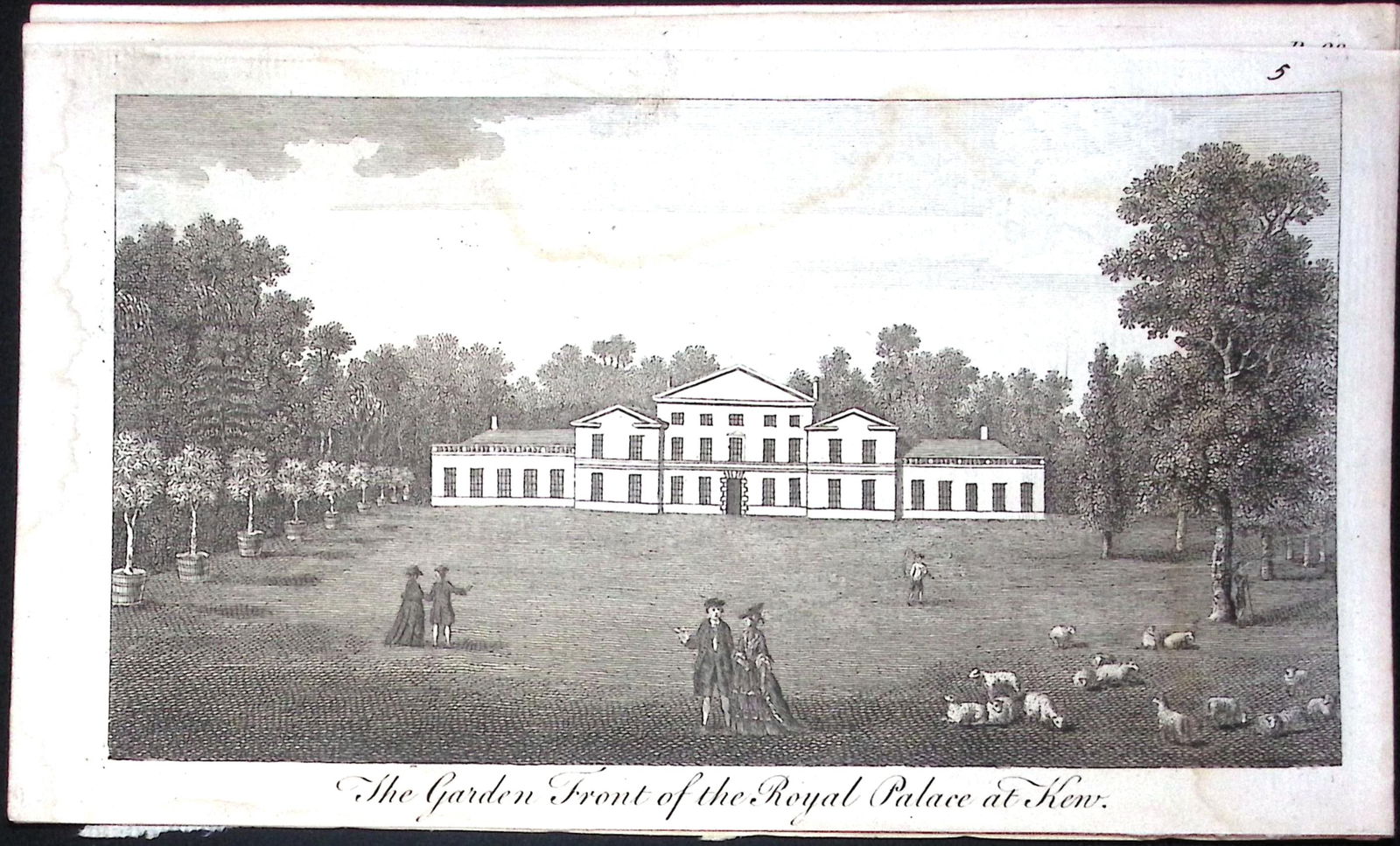 London Kew Gardens Palace Rare Georgian Copper Antique 1776 Engraving-108.: Title: London Kew Gardens Palace Rare Georgian Copper Antique 1776 Engraving-108. Description: This Nearly 250-Year-Old Antique Piece Was Removed from an Edition of.
