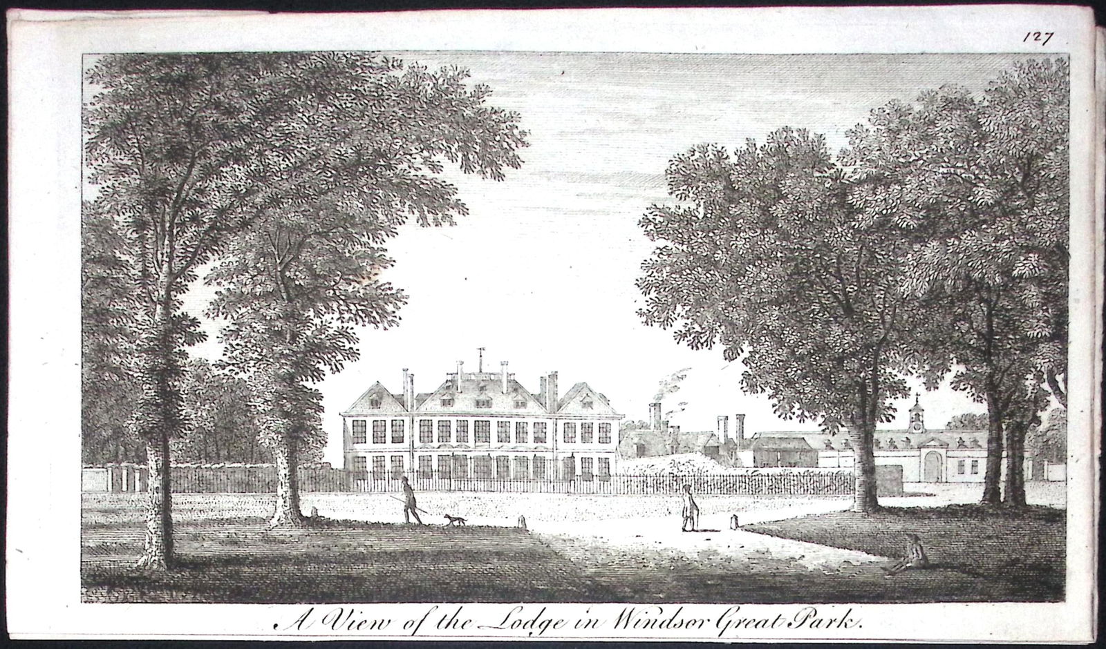 Windsor Great Park Lodge Rare Georgian Copper Antique Engraving 1776-93.: Title: Windsor Great Park Lodge Rare Georgian Copper Antique Engraving 1776-93. Description: This Nearly 250-Year-Old Antique Piece Was Removed from an Edition of.
