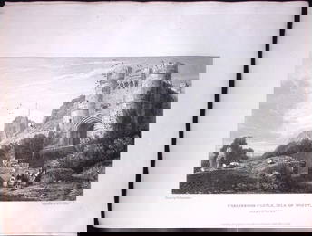 J.M.W Turner "Carisbrook Isle of Wight&#8221; Views from a Southern Coast Copper Engraving-17