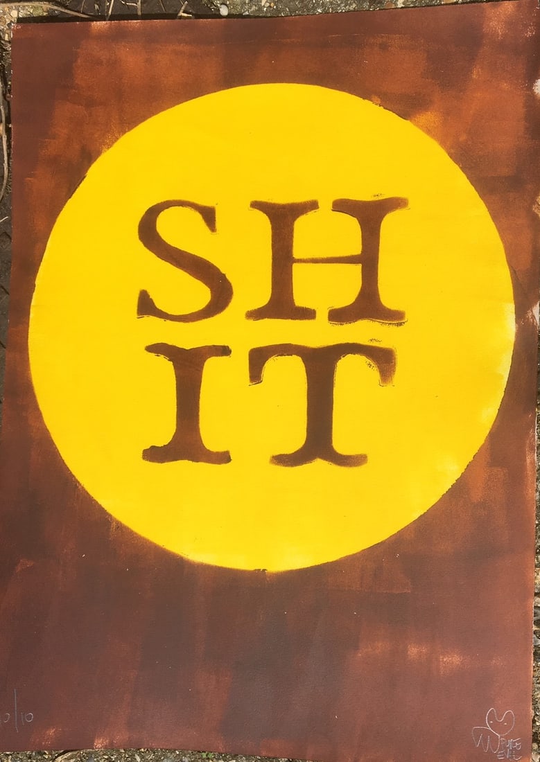 Pure Evil Shit Limited Edition of 10 Each Unique Hand Painted: Title: Pure Evil Shit Limited Edition of 10 Each Unique Hand Painted Description: Pure Evil is one of the most important Street Artists from London ass not only was he amongst Banksy