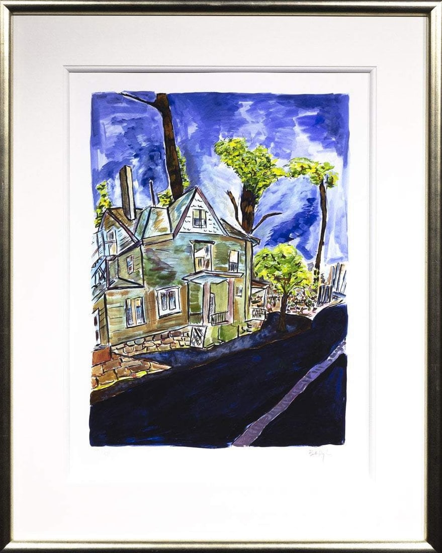 Bob Dylan Beautifully Framed House On Union Street Hand Signed: Title: Bob Dylan Beautifully Framed House On Union Street Hand Signed Description: The most famous of the Multi talented Artists who are both Songwriters / singers & Painters.&nb