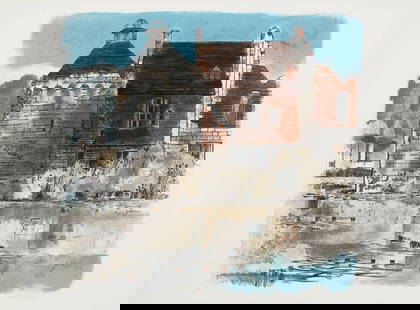 Peter Gault Scotney Castle Tonbridge Wells Tate Collection #P06212: Title: Peter Gault Scotney Castle Tonbridge Wells Tate Collection #P06212 Description:  Perter Gauld, Tonbridge Wells Scotney Castle &nbsp; 51 x 54 cm&nbsp; Signed Limited Editi
