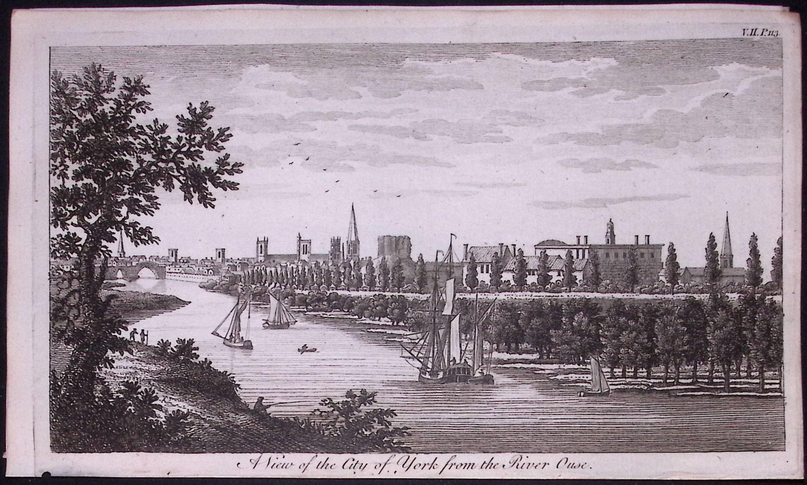 City of York Yorkshire Rare 1776 Georgian Copper Plate Antique Engraving -19 (1 of 2)