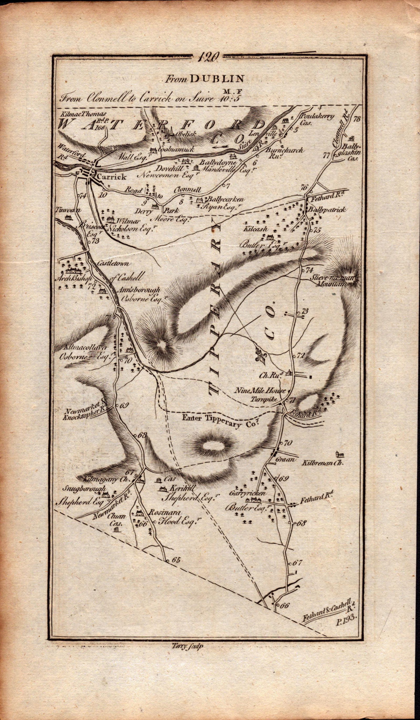 Ireland Rare Antique 1777 Map Dublin Kilkenny Carrick On Suire Tipperary-120 (1 of 3)