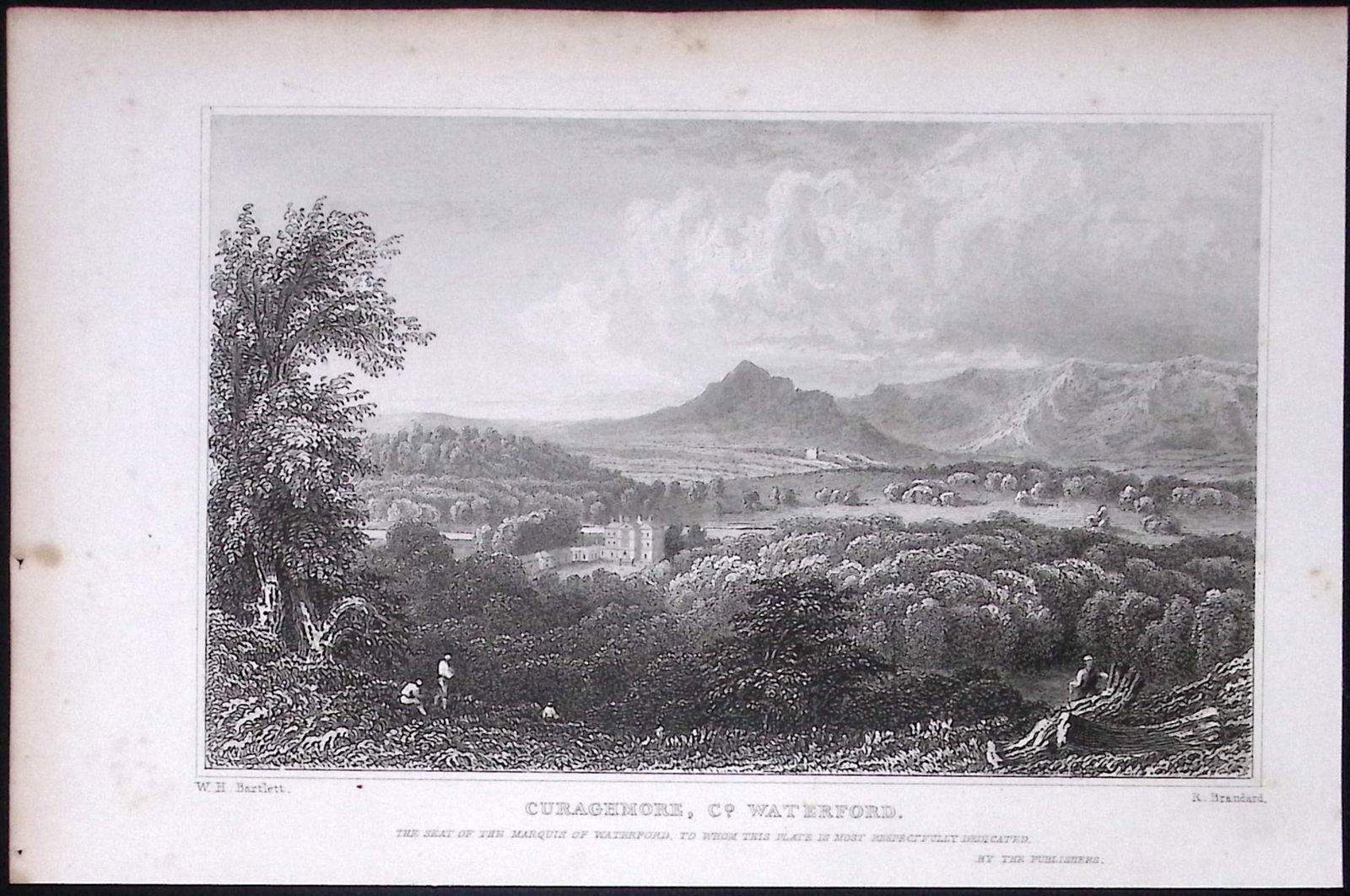 Waterford Curaghmore 194 Years Old Antique Steel Engraving-20 (1 of 1)