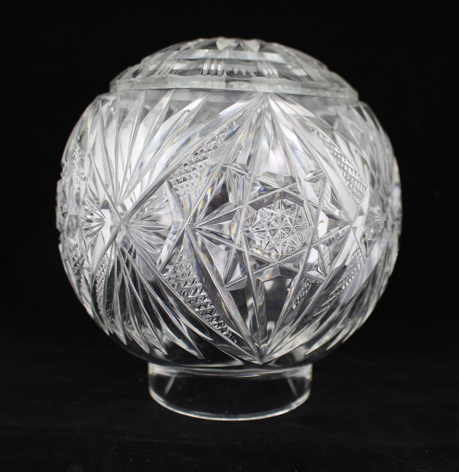 Heavy Cut Glass Crystal Lamp Shade (1 of 4)
