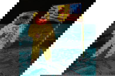 Andy Warhol (1928-87) Moonwalk F S 404 Yellow, Silkscreen In Colours On Lenox Museum Board, 1987