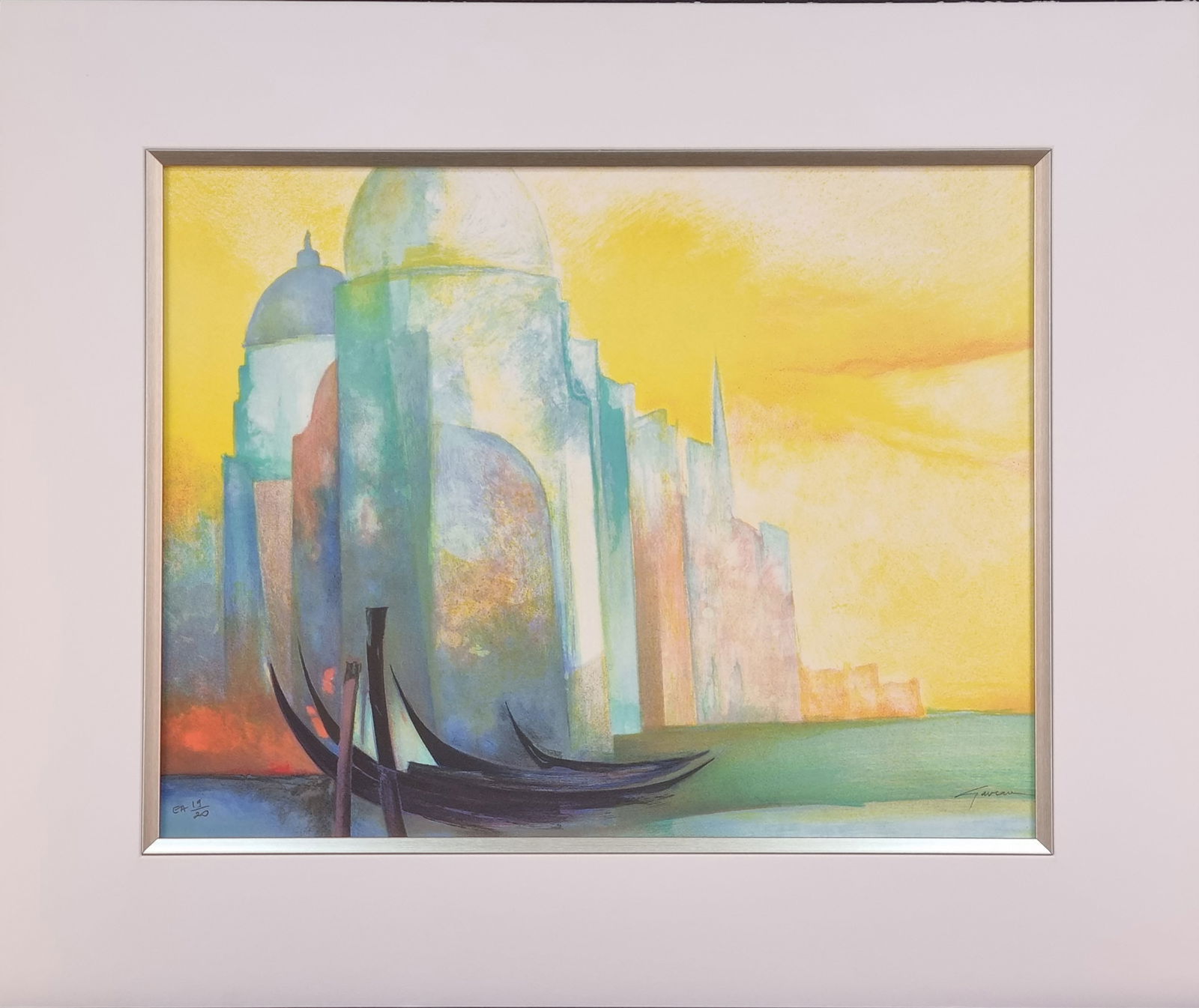 Claude Gaveau Limited Edition Lithograph. One of Only 20 Published: Title: Claude Gaveau Limited Edition Lithograph. One of Only 20 Published Description: 8845 - Claude Gaveau Limited Edition artist proof Lithograph of boats. One of only 20 Published