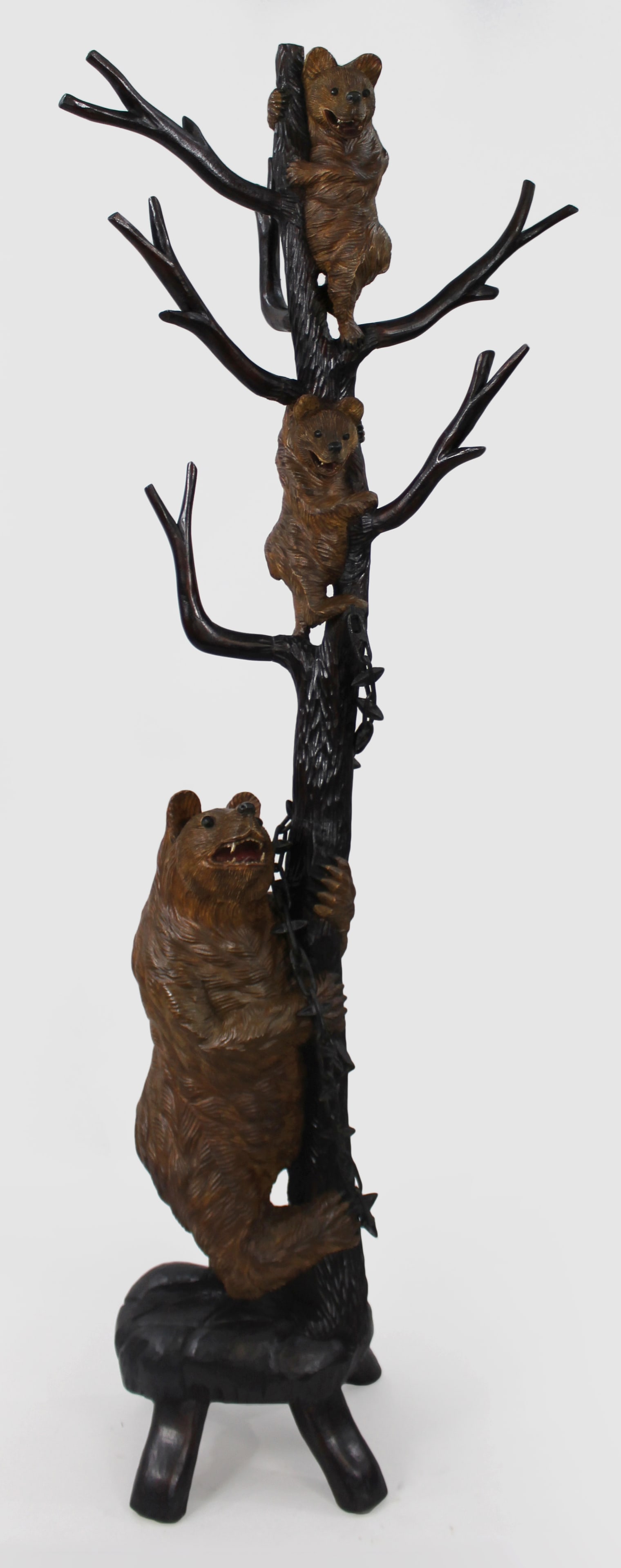 Antique Black Forest Carved Bear Coat Stand c.1890 (1 of 12)