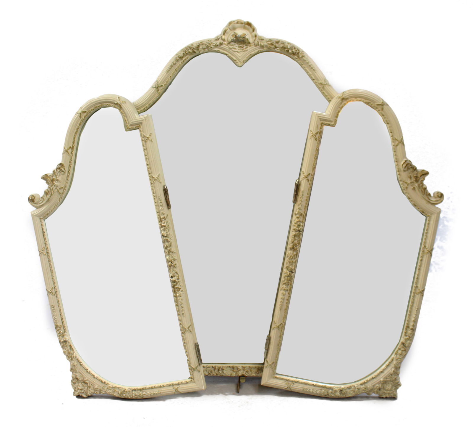 Olympus Vintage Dressing Table Mirrors: Title: Olympus Vintage Dressing Table Mirrors Description: Olympus Vintage Dressing Table Mirrors Centre mirror & two side mirrors from Olympus dressing table. English, c.1960. Di