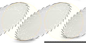 Pair of Royal Worcester Fern Leaf Plates: Title: Pair of Royal Worcester Fern Leaf Plates Description: Pair of Royal Worcester Fern Leaf Plates Royal Worcester. 2 matching plates. Width: 24 cm. Very good condition; no chips, cracks o