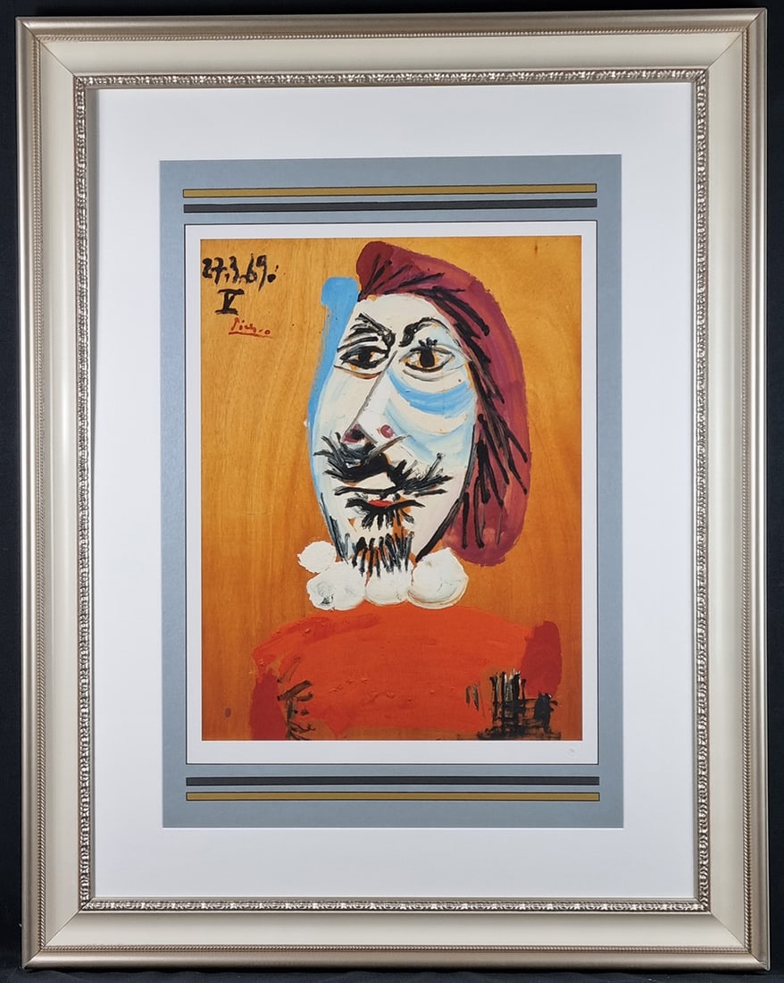 Pablo Picasso “Mans Head; Tete D’Homme, 1969” Rare Limited Edition (1 of 9)
