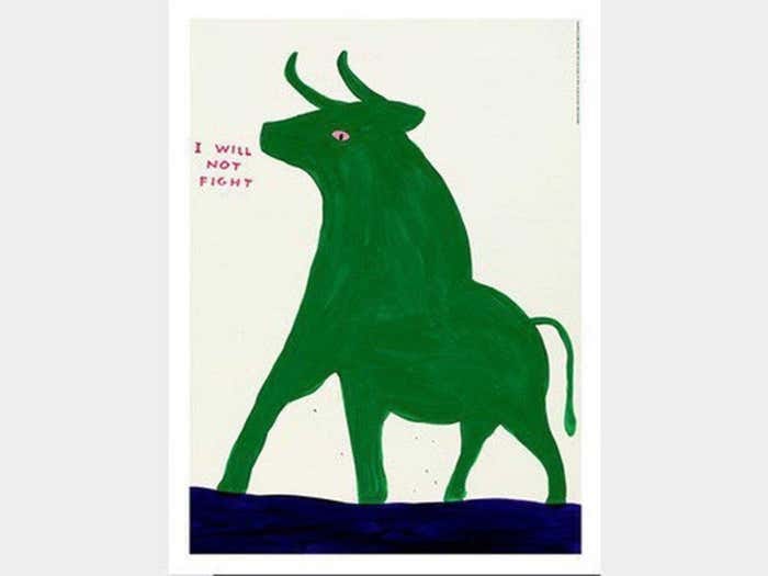 David Shrigley 'I DON'T WANT TO FIGHT': Title: David Shrigley 'I DON'T WANT TO FIGHT' Description: David Shrigley Animal Series 'I don't want to fight'. Offset Lithograph. 80 x 60 cms. Near mint condition. Unframed. Shipping c