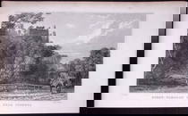 Berry-Pomeroy Castle Totnes Devonshire Antique 193 Years-Old Steel-Engraving-3