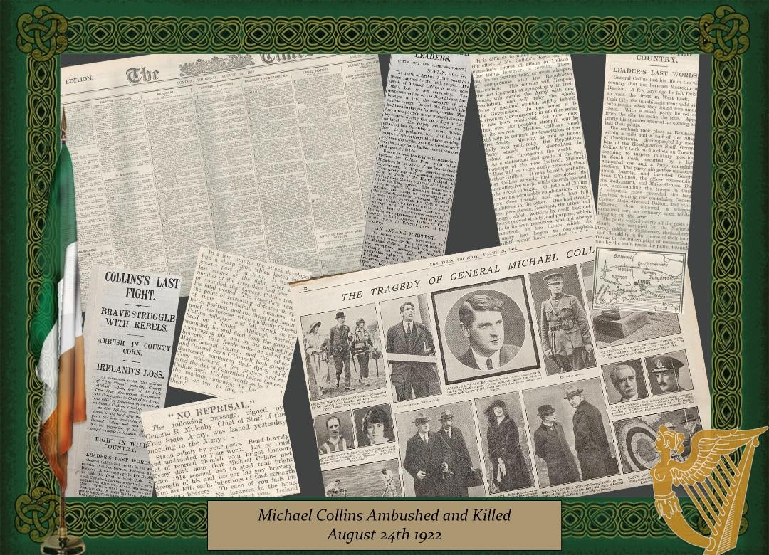 Michael Collins Shot Dead Ambushed by IRA Rebels 1922. Last Brave Fight: Title: Michael Collins Shot Dead Ambushed by IRA Rebels 1922. Last Brave Fight Description: Michael Collins Last Brave Fight Shot Dead Ambushed by IRA Rebels 1922.
