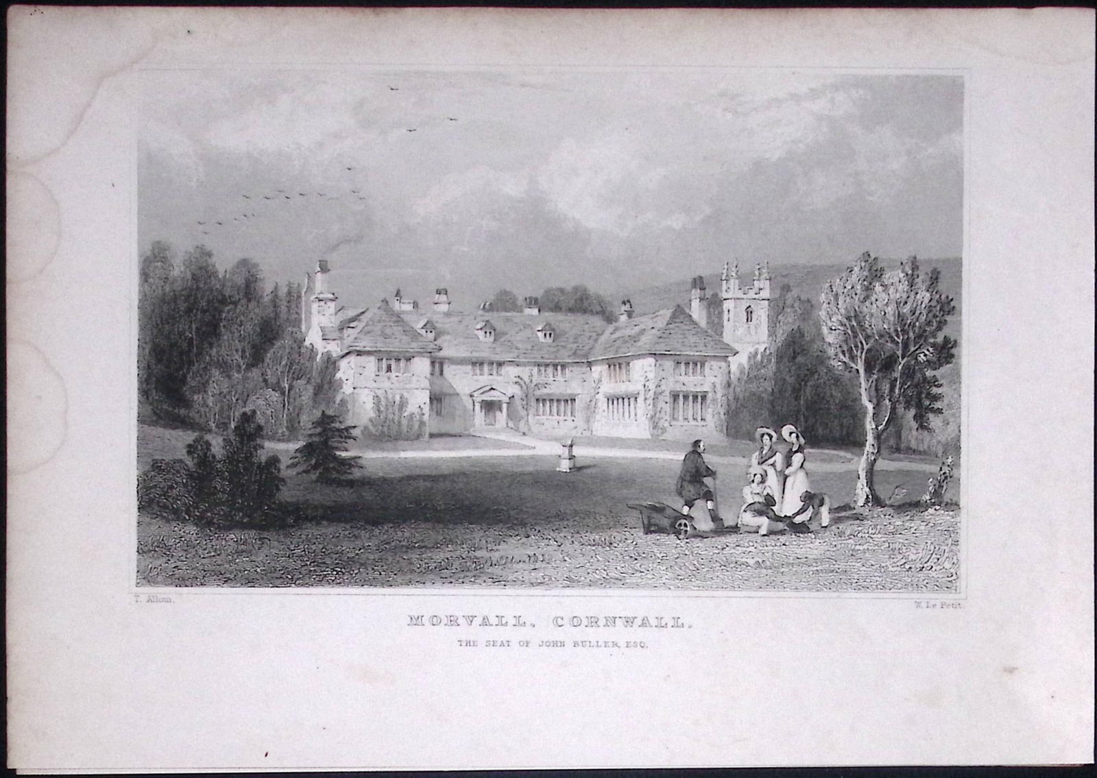 Cornwall Morvall Hamlet Antique 193 Years-Old Steel-Engraving-15: Title: Cornwall Morvall Hamlet Antique 193 Years-Old Steel-Engraving-15 Description: This Antique Steel Engraving Was Removed from a 193-Year-Old Edition of.