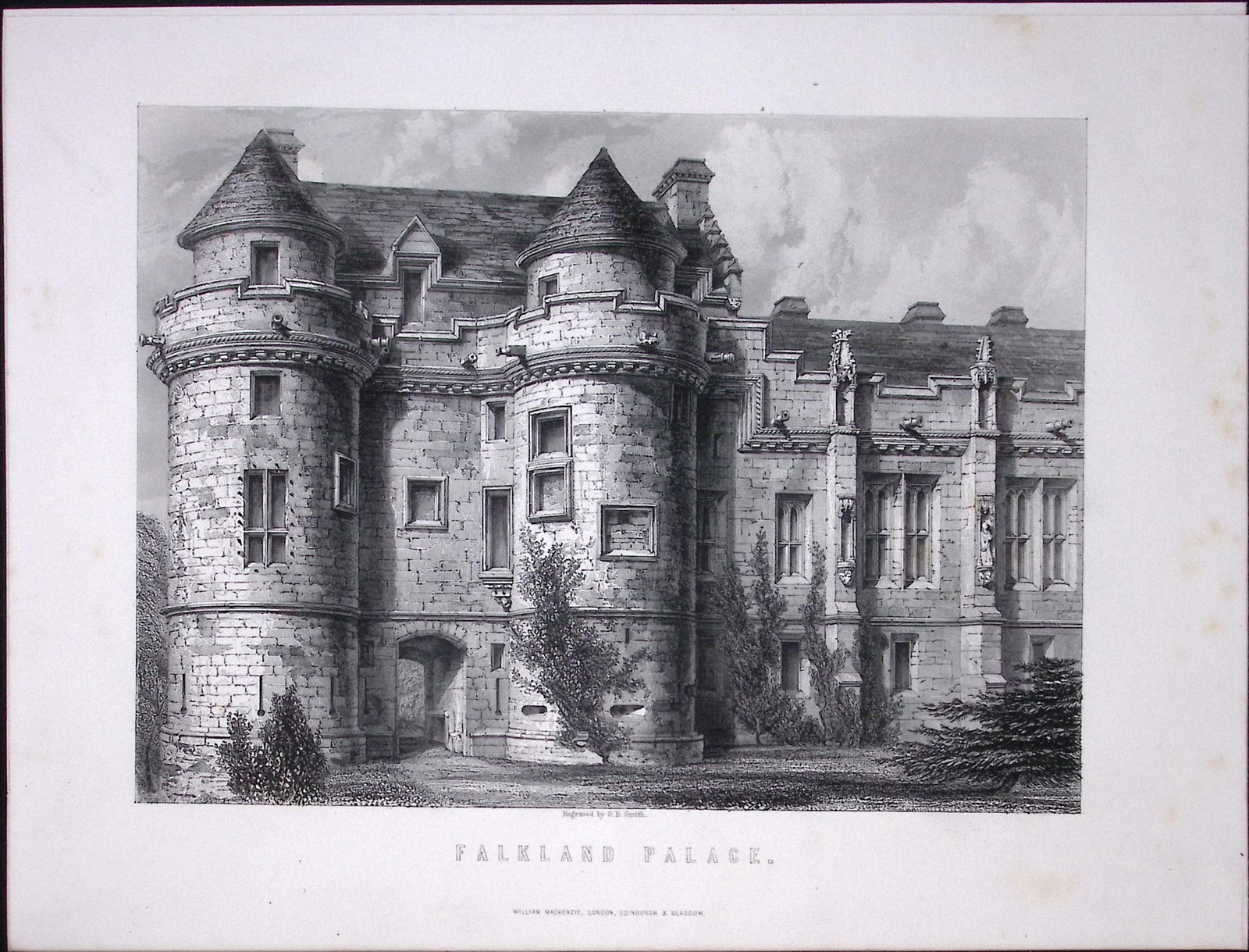 Falkland Palace Fife Scotland Victorian Antique 152 Years-Old Engraving -7: Title: Falkland Palace Fife Scotland Victorian Antique 152 Years-Old Engraving -7 Description: This Antique Print Was Removed from an Edition of.