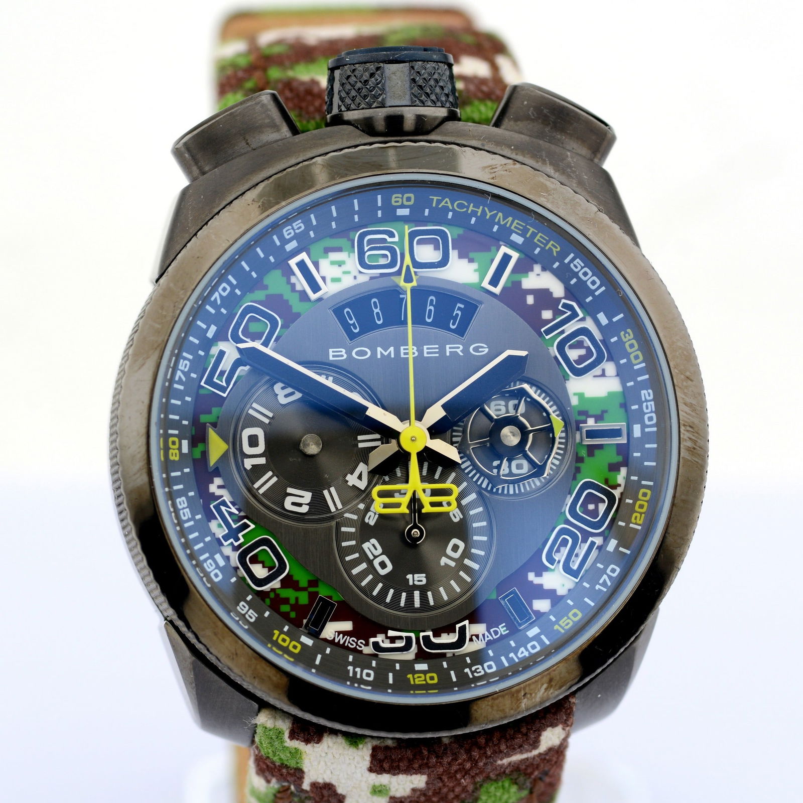 Bomberg / BOLT 68 - Chronograph - Swiss Made - 45mm - RP:$1100 - Gentlemen's Steel Wristwatch (1 of 8)