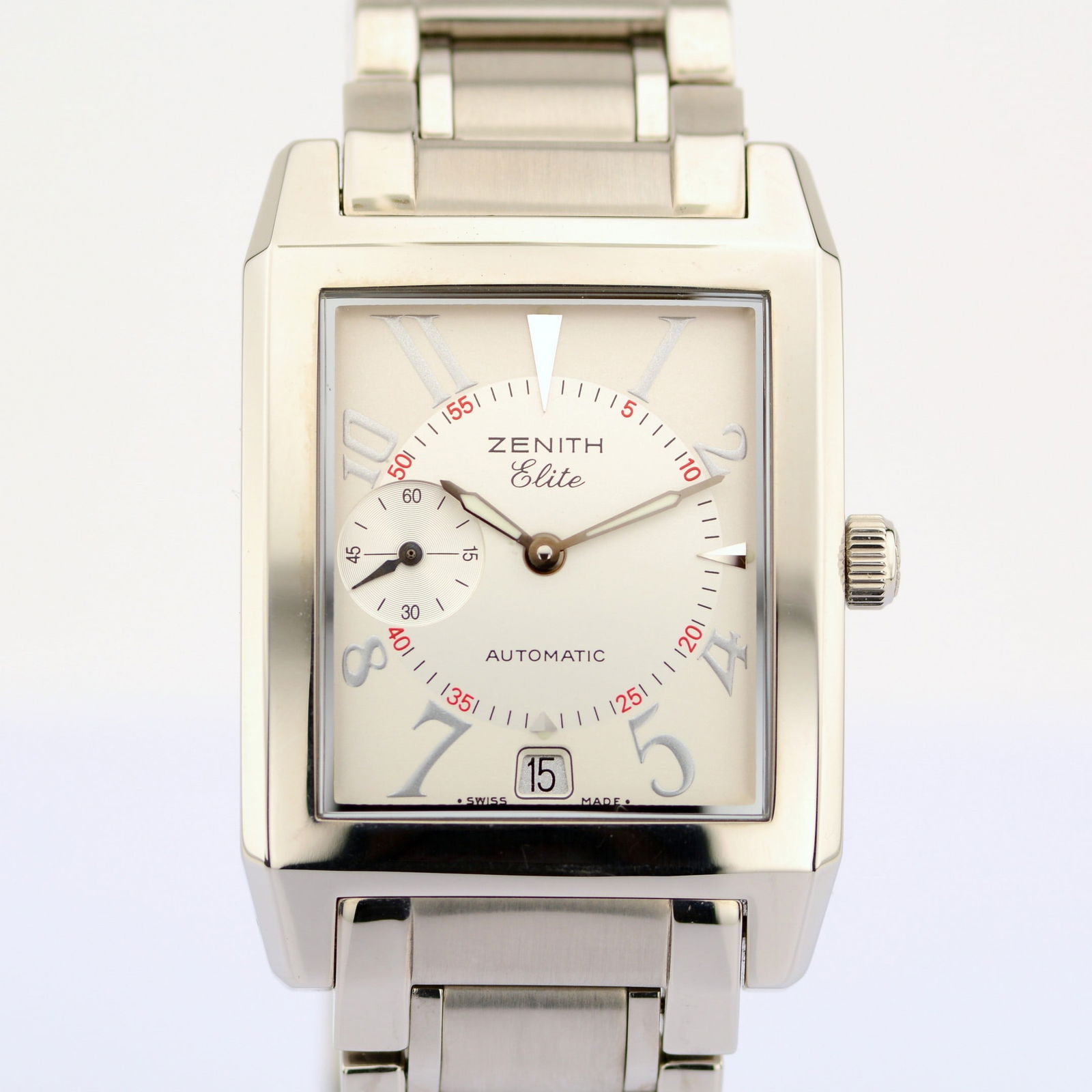 Zenith / Elite Port Royal V - Date - Automatic - Gentlemen's Steel Wristwatch: Title: Zenith / Elite Port Royal V - Date - Automatic - Gentlemen's Steel Wristwatch Description: Brand : Zenith Model : Elite Port Royal V - Date - Automatic